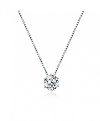 Florensi Sterling Zirconia Solitaire Necklace - CA188NSIQMM