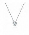 Florensi Sterling Zirconia Solitaire Necklace - CA188NSIQMM