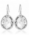 Sterling Gemstones Earrings Christmas Anniversary - T Natural White Quartz Dangle Earrings - CI12I25AZP5