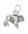 Sterling Silver Oxidized Three Dimensional Large Bulldog Charm - CR115WY5BEV