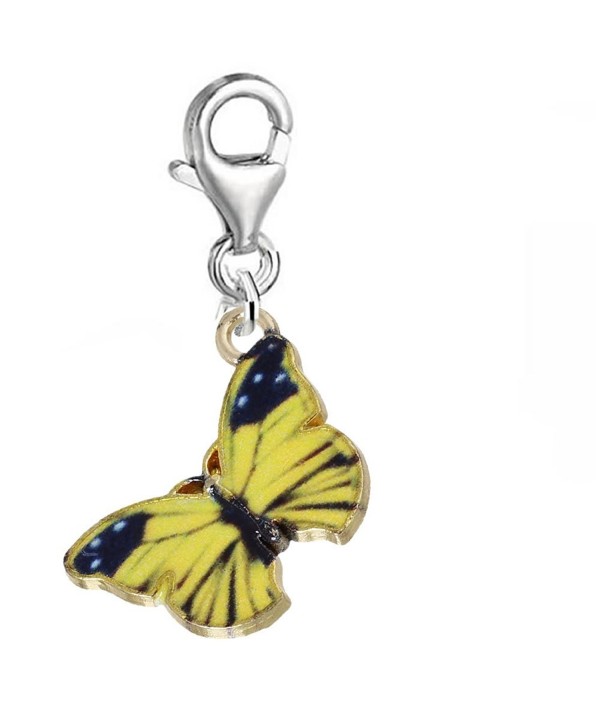 Clip on Butterfly Charm Pendant for Bracelets or Necklaces - C3128TDL7TJ