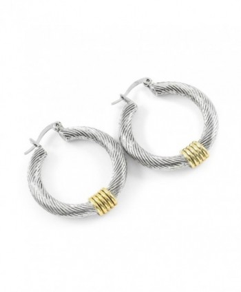 Glamouresq Two Tone Rhodium Plated Earrings