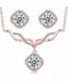 Jewelry V Necklace Earrings Necklaces Christmas - 2-V-Necklace Rose Gold - CY185DW48OK