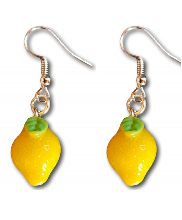 Vegetable and Fruits Resin Dangle Charm Dangle Earrings by Pashal - Lemons - CZ183THDOM5