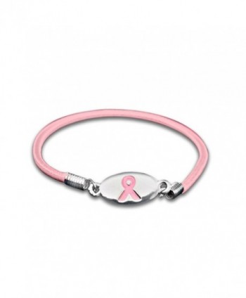 Breast Cancer Awareness Pink Ribbon Stretch Bracelet in a Bag (1 Bracelet - Retail) - C0121S5O2T7