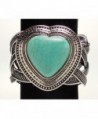 Turquoise Heart Silver tone Bracelet