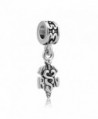 LovelyJewelry Nurse Nursing RN Registered Caduceus Charms Dangle Beads For Bracelet - CB12FK63P9X