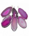 1 Pink Agate Slice Druzy Pendant Plated in Silver RP Exclusive COA AM8B8-02 - CG127MGAZ5F