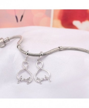 Infinity Sterling Bracelets Necklace Jewelry in Women's Charms & Charm Bracelets