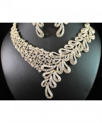 Janefashions AUSTRIAN RHINESTONE NECKLACE EARRINGS in Women's Jewelry Sets