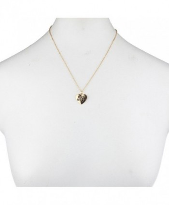 Lux Accessories Goldtone Verbiage Necklace