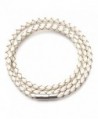 Linsoir Leather Braided Bracelet Bayonet - White - CS12O5K58IK