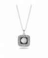 Volleyball Classic Silver Crystal Necklace