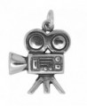 Sterling Silver Movie Camera Charm (Approximately 20 x 16 mm) - CW12MEI744R