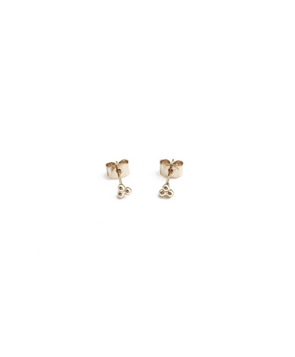 HONEYCAT Tiny Trinity Ball Stud Earrings in Gold- Rose Gold- or Silver | Minimalist- Delicate Jewelry - Gold - CC17XE8GWZS