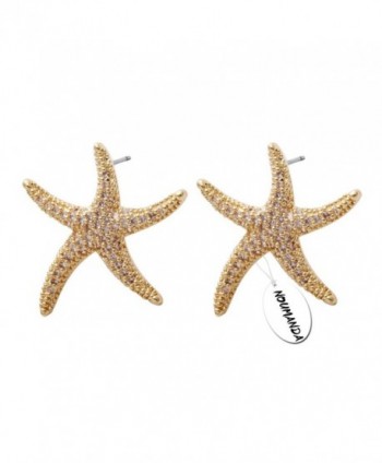NOUMANDA Sweet Starfish Earrings-Gold Star Earrings for Women Fashion Jewelry Casual Women Accessories - CF12J3LUIQT