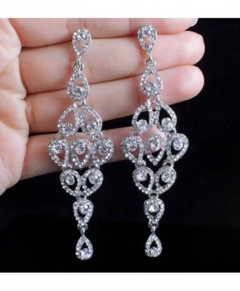 Janefashions Austrian Rhinestone Chandelier Earrings