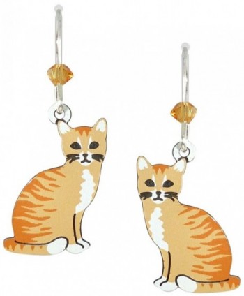 Sienna Sky UV-Printed Orange Tabby Cat Earrings 2008 - CV12OC2X8LQ