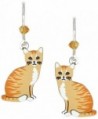 Sienna Sky UV-Printed Orange Tabby Cat Earrings 2008 - CV12OC2X8LQ