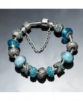 Charm Bracelet Crystal Murano Flower in Women's Charms & Charm Bracelets