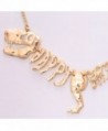 Jane Stone Dinosaur Statement Fn1906 Gold in Women's Collar Necklaces