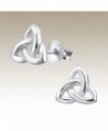 Trinity Celtic Silver Ear Studs Earrings- Stering Silver 925 (E16442) - CN11L4IJWS5