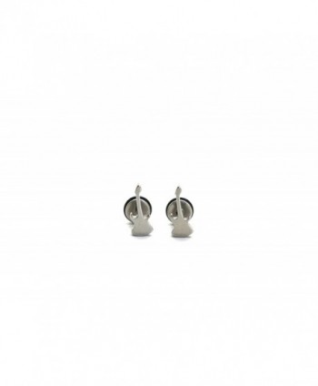 Chelsea Jewelry Basic Collections Guitar shaped Stud screw-back Earrings - Stainless Steel - C712EET0OI7