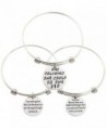 ALoveSoul She Believed She Could So She Did Inspirational Expandable Bangle Bracelet - 3 Pcs Set - CB17AATLX8Q