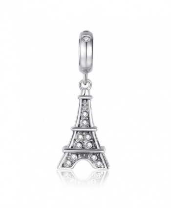 Glamulet Jewelry - Eiffel Tower Dangle Dangle Charm -- 925 Sterling Silver - C611U3UF0T5