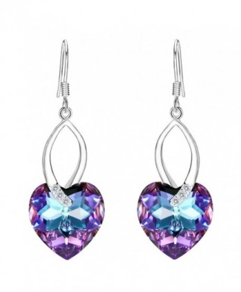 EleQueen Sterling Earrings Swarovski Crystals - Vitrail Light - CK12N6BGQ45