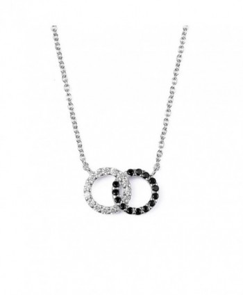 Sterling Zirconia Interlocking Circles Necklace - CY12KJNAZUD