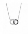 Sterling Zirconia Interlocking Circles Necklace - CY12KJNAZUD