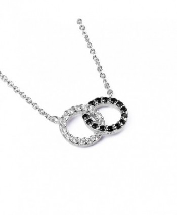 Sterling Zirconia Interlocking Circles Necklace