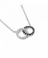 Sterling Zirconia Interlocking Circles Necklace