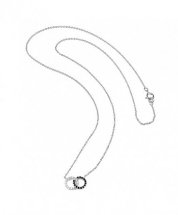 Sterling Zirconia Interlocking Circles Necklace in Women's Pendants