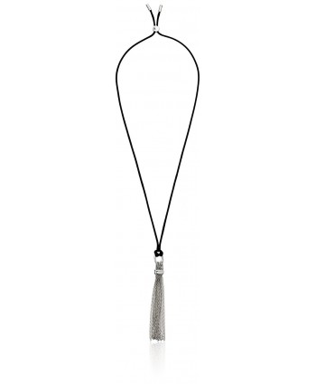 Kenneth Cole New York Multi-Chain Tassel Adjustable Pulley Long Pendant Necklace- 32" - CB12BH1BSGH