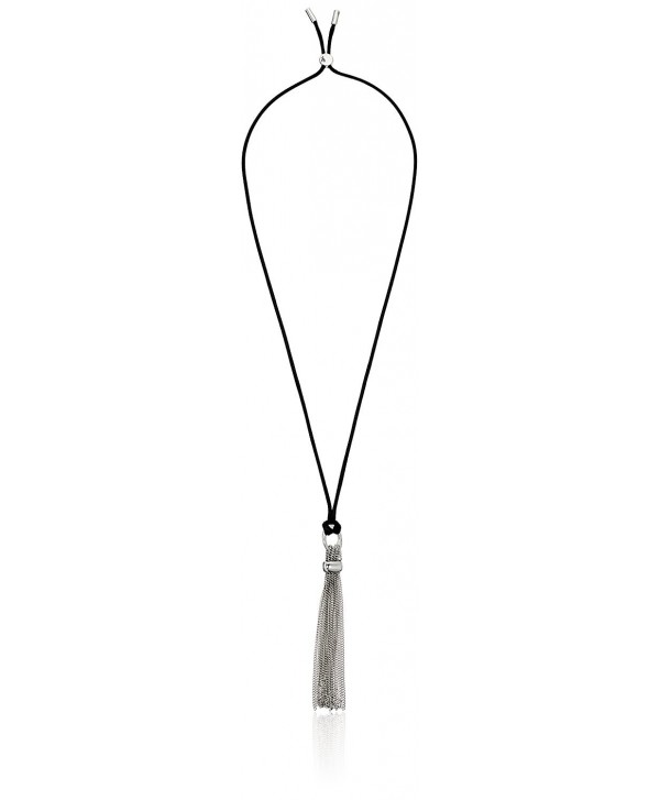 Kenneth Cole New York Multi-Chain Tassel Adjustable Pulley Long Pendant Necklace- 32" - CB12BH1BSGH