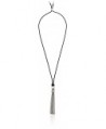 Kenneth Cole New York Multi-Chain Tassel Adjustable Pulley Long Pendant Necklace- 32" - CB12BH1BSGH