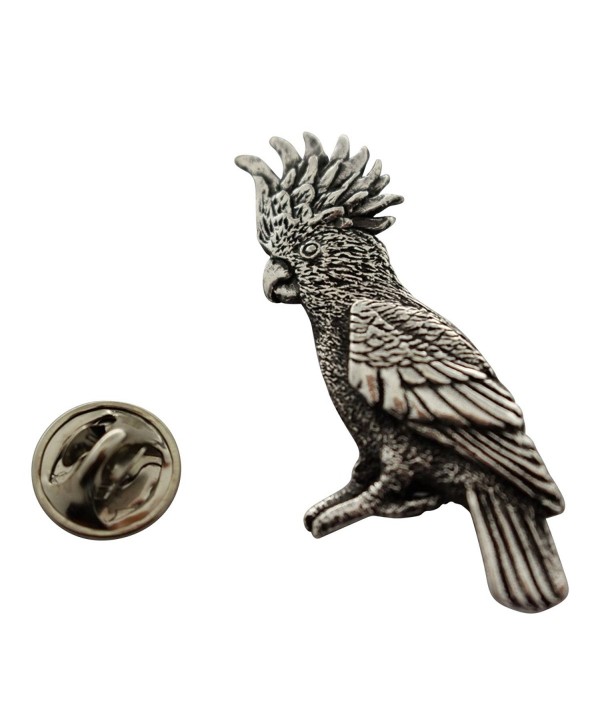Cockatoo Pin ~ Antiqued Pewter ~ Lapel Pin ~ Sarah's Treats & Treasures - CG12O699C6M