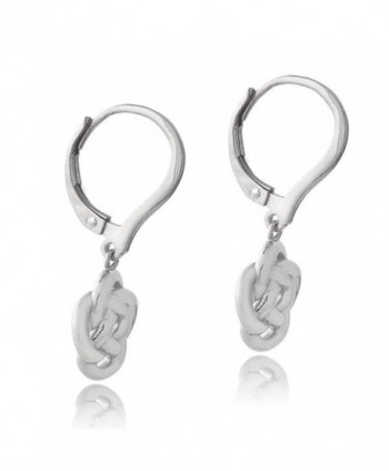 Sterling Silver Flower Leverback Earrings