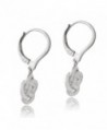Sterling Silver Flower Leverback Earrings