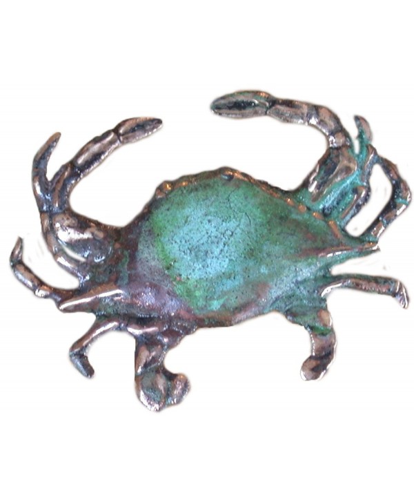 Verdigris Patina Solid Brass Crab Pin - CX1170XHG31