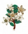 EVER FAITH Austrian Crystal Vintage Style Christmas Wishing Tree Brooch Brown - Gold-Tone - CG11PDG689F