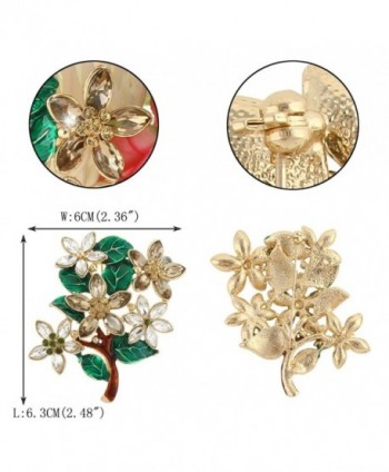EVER FAITH Austrian Christmas Gold Tone in Women's Brooches & Pins