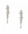 Topwholesalejewel Bridal Earrings Silver White Pearl Dangle Earring - CW11WEMK09F