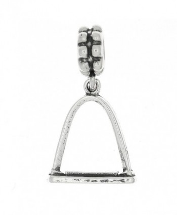 Sterling Silver Oxidized St. Louis Gateway Arch Dangle Bead Charm - CU11IOX9KKD