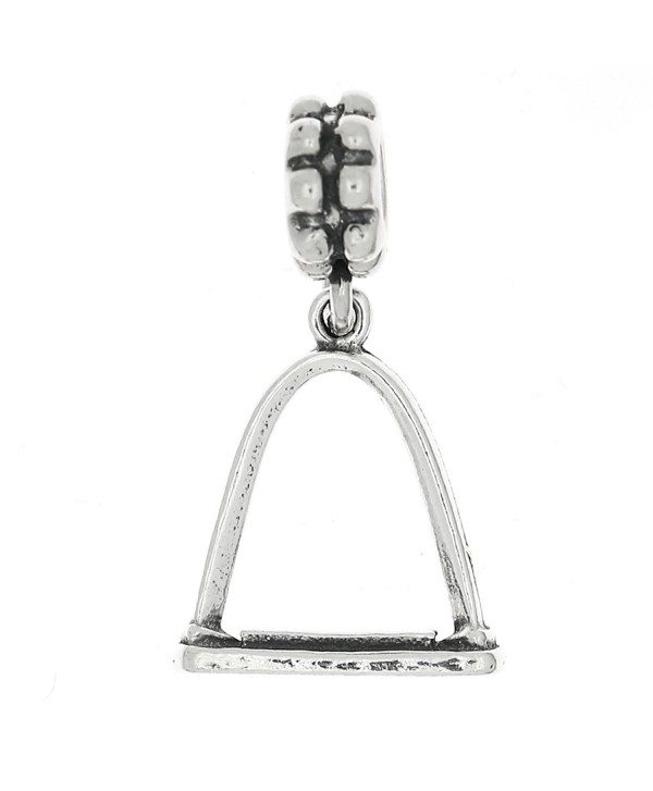 Sterling Silver Oxidized St. Louis Gateway Arch Dangle Bead Charm - CU11IOX9KKD