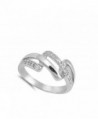 White Link Fashion Sterling Silver in Women's Band Rings