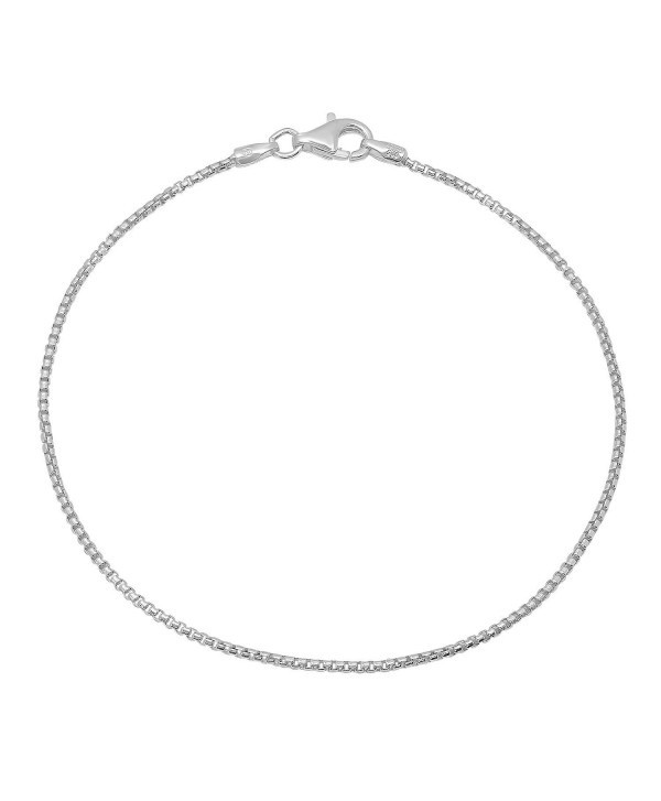 925 Sterling Silver Nickel-Free 1.2mm Round Box Chain Necklace Made in Italy + Bonus Polishing Cloth - CZ17Z4UDMM0