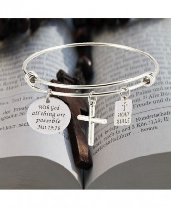 Bible Verse Inspirational Religious Bracelets possible in Women's Bangle Bracelets